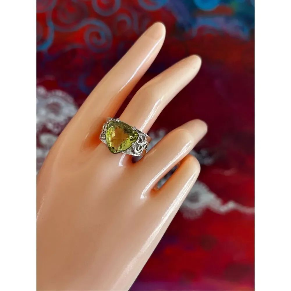 B. Paz Israel Sterling Lemon Quartz Statement Ring 925